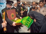 مراسم استقبال از کاروان رضوی حامل پرچم بارگاه منور امام رضا(ع)